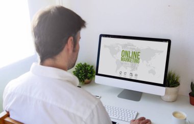 man online marketing computer