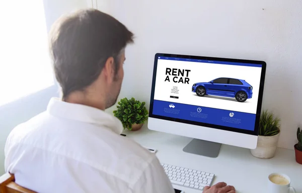 Man renting a car — Stock Photo, Image