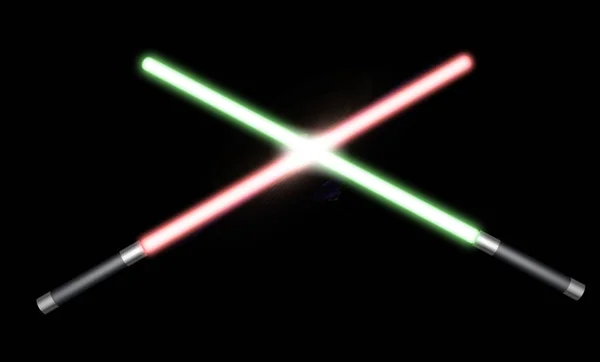 Two light sabers — Stock Photo, Image