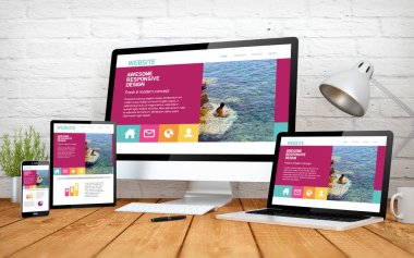 Modern taze tasarım ekran multidevices