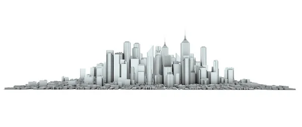 Weiße Großstadtbauten — Stockfoto