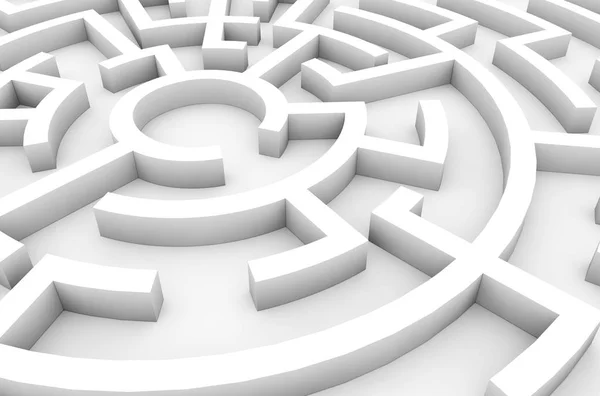 White geometric labyrinth — Stock Photo, Image