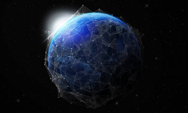toprak alan global iletişim üzerinden gece