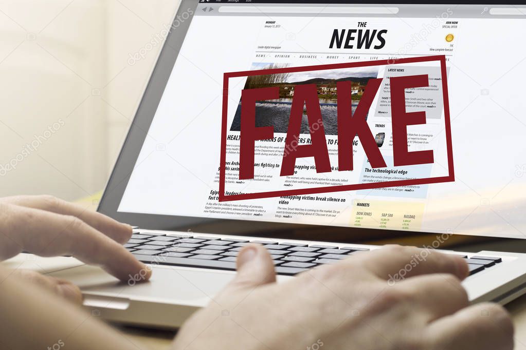 fake news on a computer