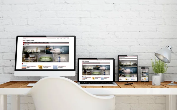 マルチ デバイス デスクトップ — ストック写真