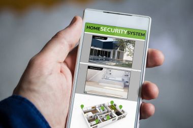 cctv Web sitesinde ekran ile Smartphone