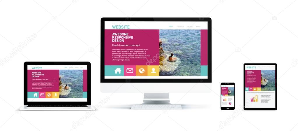 devices showing fresh designed website