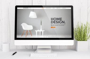 bilgisayar gösteren dijital ajans Web sitesi