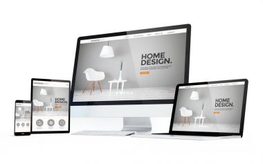 cihazlar ile ekranlarda iç tasarım web sitesi 