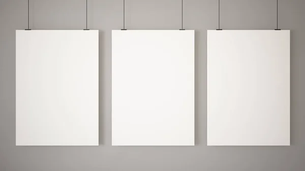 Três cartazes em branco — Fotografia de Stock