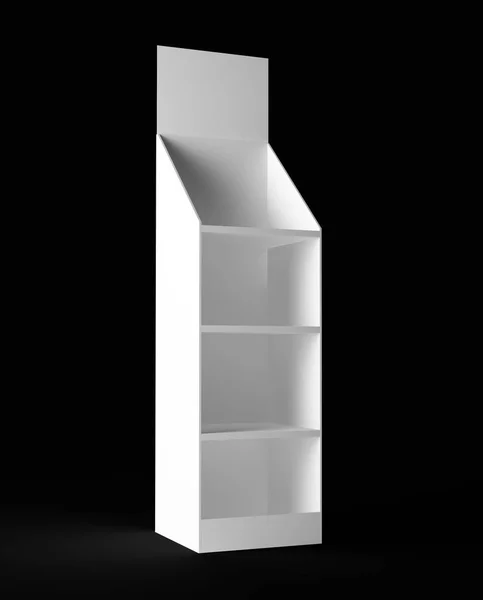 White shelf on black — Stock Photo, Image