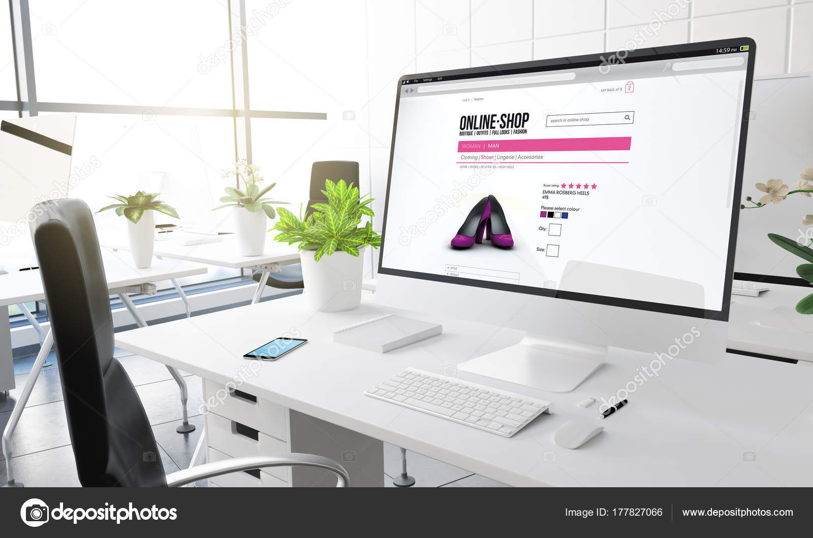 Computer Mit Online Shop Website Design Auf Dem Bildschirm Moderner ... Computer Mit Online Shop Website Design Auf Dem Bildschirm Moderner ...