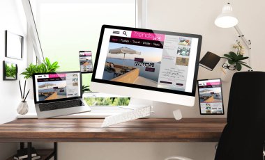 aygıtları eğilimleri blog web sitesi, 3d render ile
