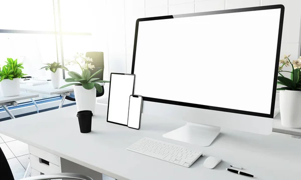 Moderna Corporate Essentials Office Desktop — Stockfoto