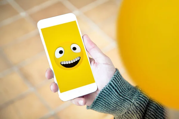 Bir Selfie Yapma Emoji — Stok fotoğraf