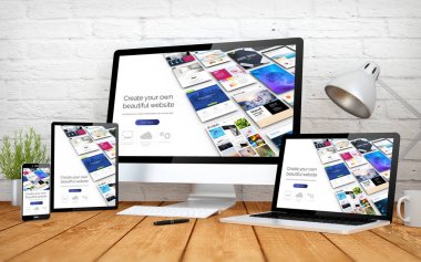 multidevices ile 3D rendering ile Web sitesi Oluşturucu