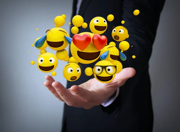 Rendering Group Emoticons — Stock Photo, Image