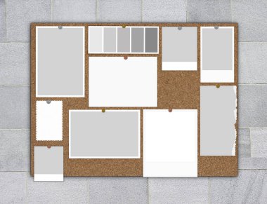 Moodboard mantarı izole edilmiş, 3D görüntüleme 
