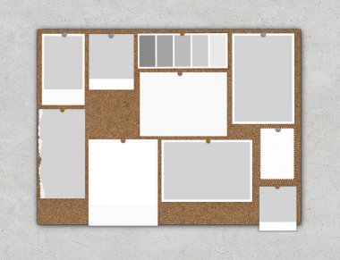 Moodboard mantarı izole edilmiş, 3D görüntüleme 