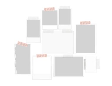 moodboard izole edilmiş, 3D görüntüleme 