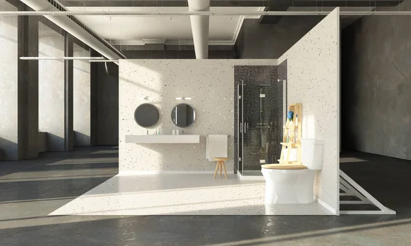 Bagno Rendering Interni Showroom — Foto Stock