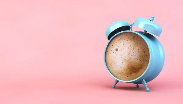 Blaue Und Rosa Kaffeemaschine Konzept Rendering — Stockfoto