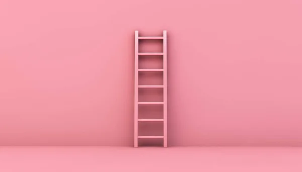 분홍색 렌더링의 사다리 — 스톡 사진