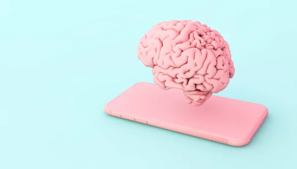 Cerveau Téléphone Concept Rendu — Photo