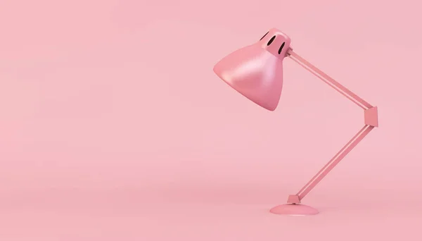 Minimal Pink Lamp Rendering — 스톡 사진