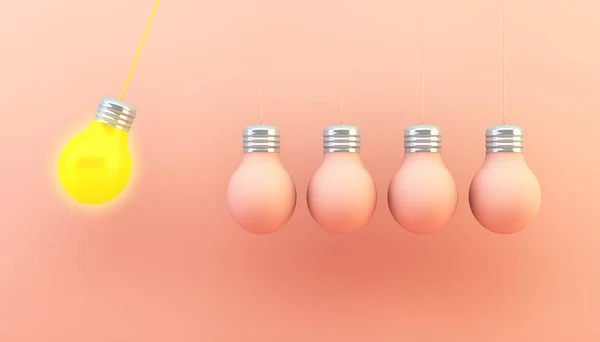 Lightbulbs Concept Rendering Illustration — 스톡 사진