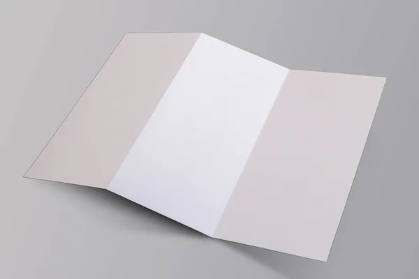 Trifold Brochure Gray Background — Stock Photo, Image