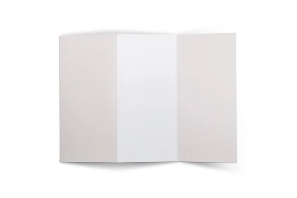 White Isolated Trifold White Background — 스톡 사진