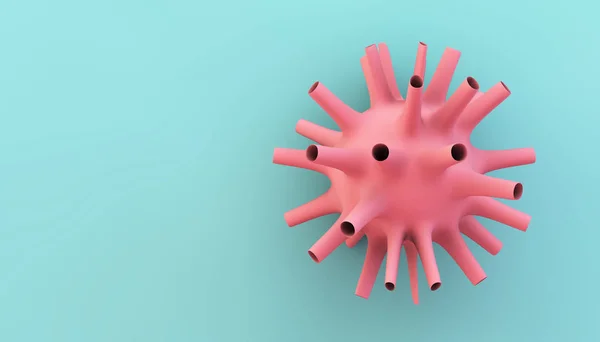 最小限のウイルスイラスト3Dレンダリング — ストック写真