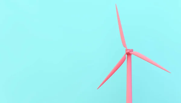 粉红3D渲染风车涡轮 — 图库照片