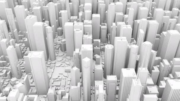 摘要城市景观 顶视图 3D渲染 — 图库视频影像