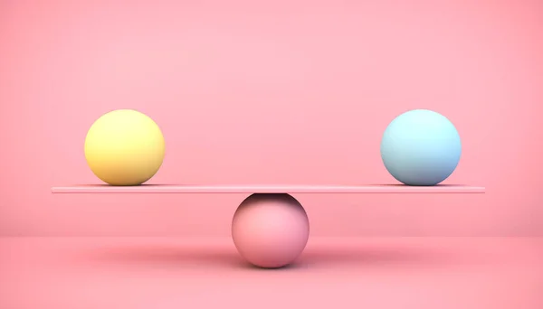 Balancing Balls Rendering Konzept — Stockfoto
