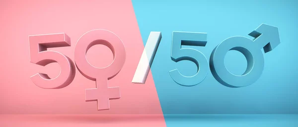 Gender Equity Concept Rendering — Stock fotografie