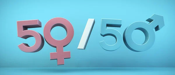Gender Equity Concept Rendering — Stock fotografie