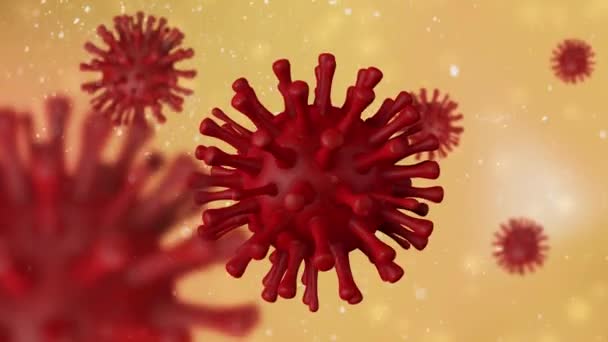 ウイルス細胞の3Dレンダリング — ストック動画