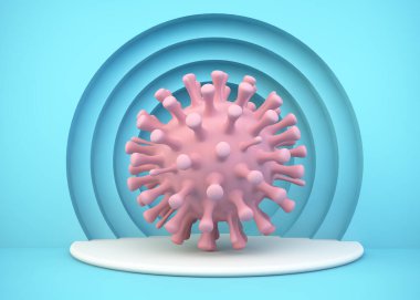 Pembe virüs hedef 3D görüntüleme