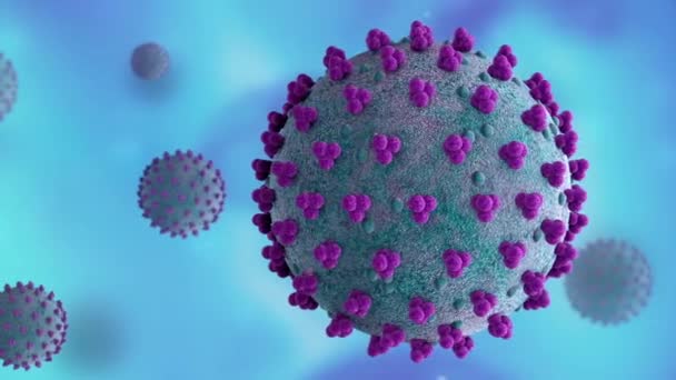 Virus Draad Geïsoleerde Rendering Beeldmateriaal — Stockvideo