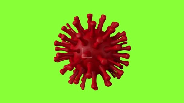 Virus Wireframe Isolated Rendering Footage — Stock Video