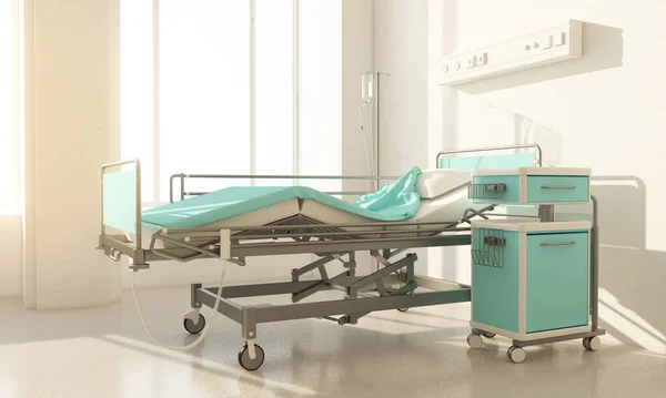 きれいな病院の部屋の3Dレンダリング — ストック写真