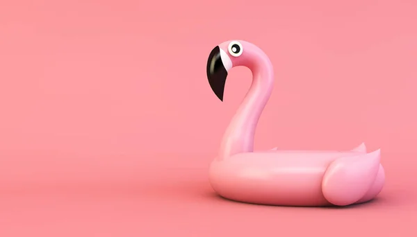 Rosa Uppblåsbar Flamingo Rendering — Stockfoto