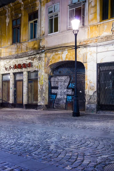 Bucharest old town center before restoration — Stock Photo, Image