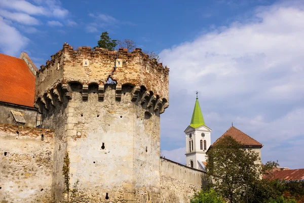 Mury twierdzy Săsciori w Siedmiogrodzie w Rumunii — Zdjęcie stockowe