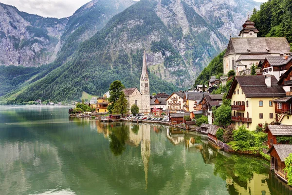 Hallstatt Ausztria ikonikus városa — Stock Fotó