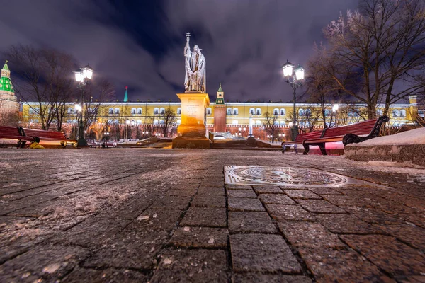 Moscow city center by night — Stock Photo, Image