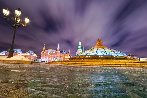 Moscow city center by night — Stock Photo, Image