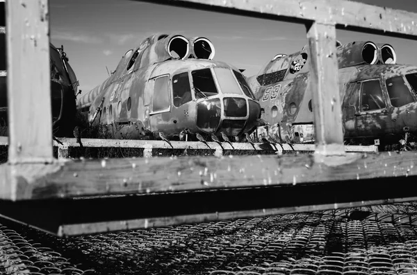 Old Abandoned Helicopter Ground — Stock Photo, Image
